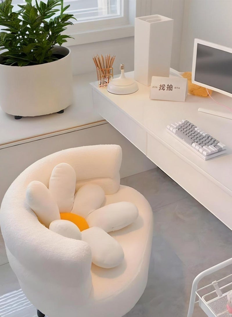 Halamine Modern Boucle  Accent Chair with Scandi-Style Legs ，Cream-Colored - Image 2